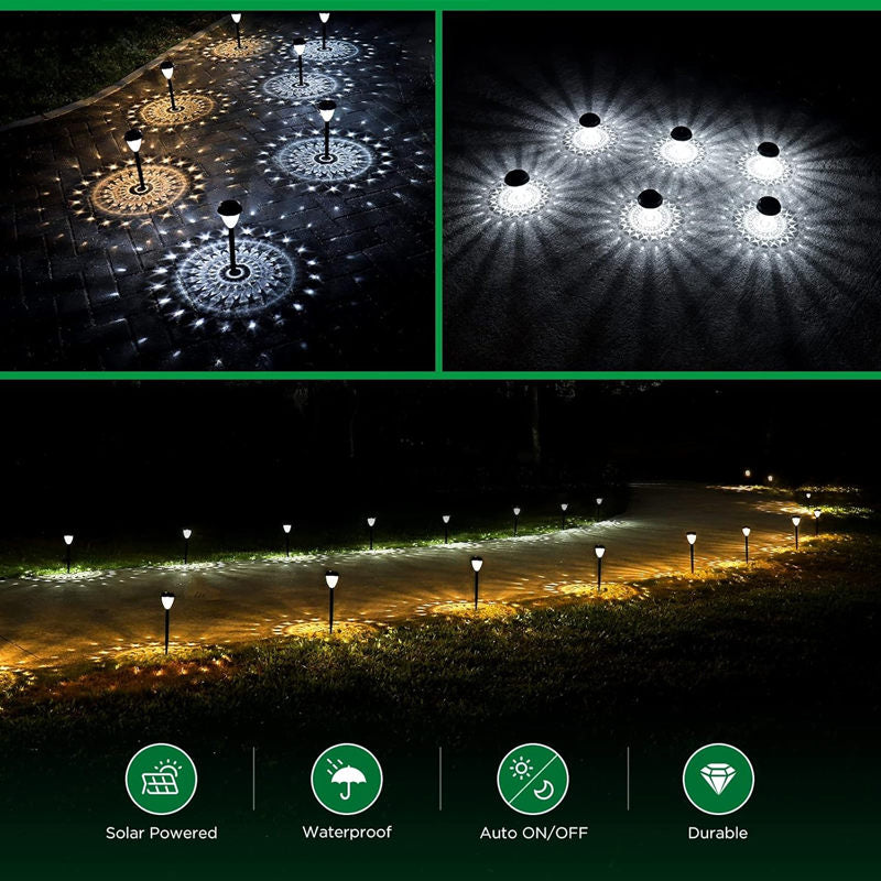 MZ31 LED Solar Garden Lights-Mandala pattern