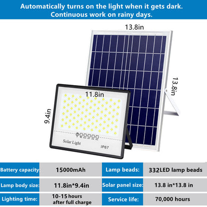 MZ02 Outdoor Solar Light | 332LED lamp beads | 15000 mAh large battery