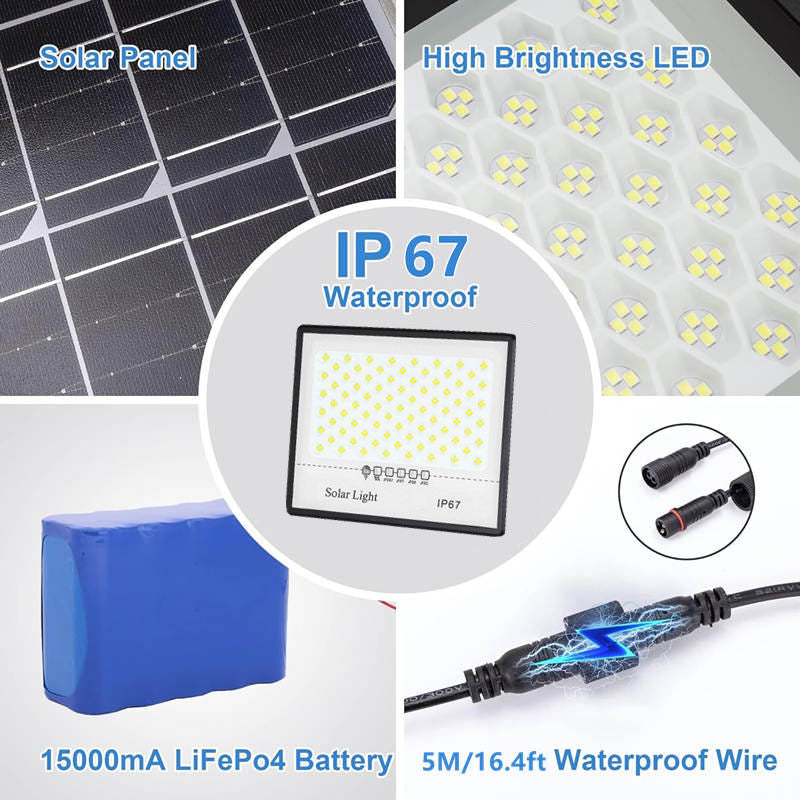 MZ02 Outdoor Solar Light | 332LED lamp beads | 15000 mAh large battery